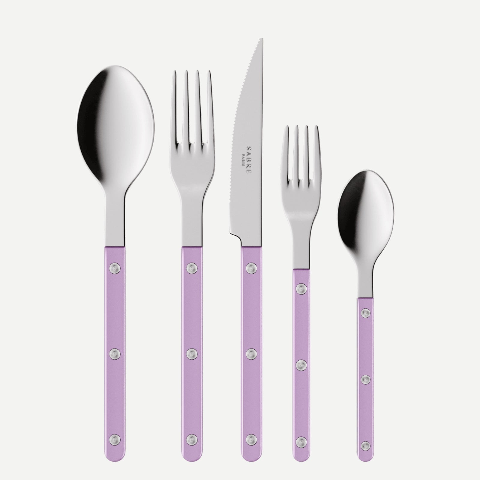 Bistrot Pearly, Lilac - 5 pieces cutlery set - Sabre US