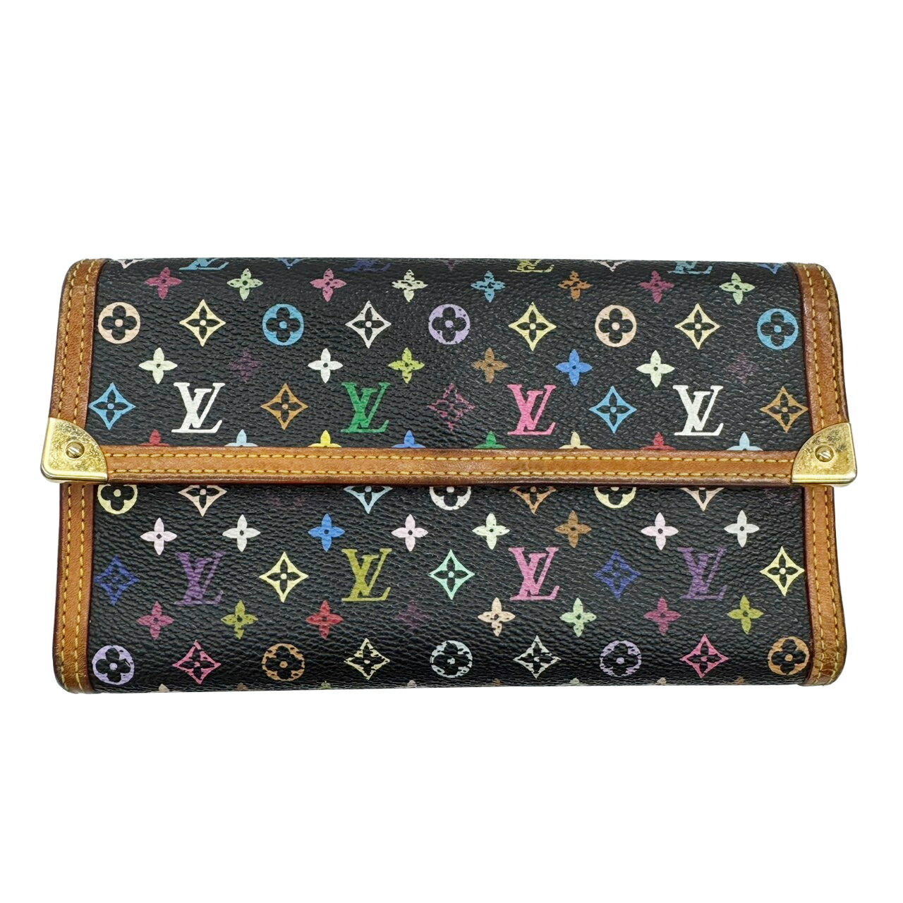 楽天市場】ルイヴィトン 財布 マルチカラー 黒の通販