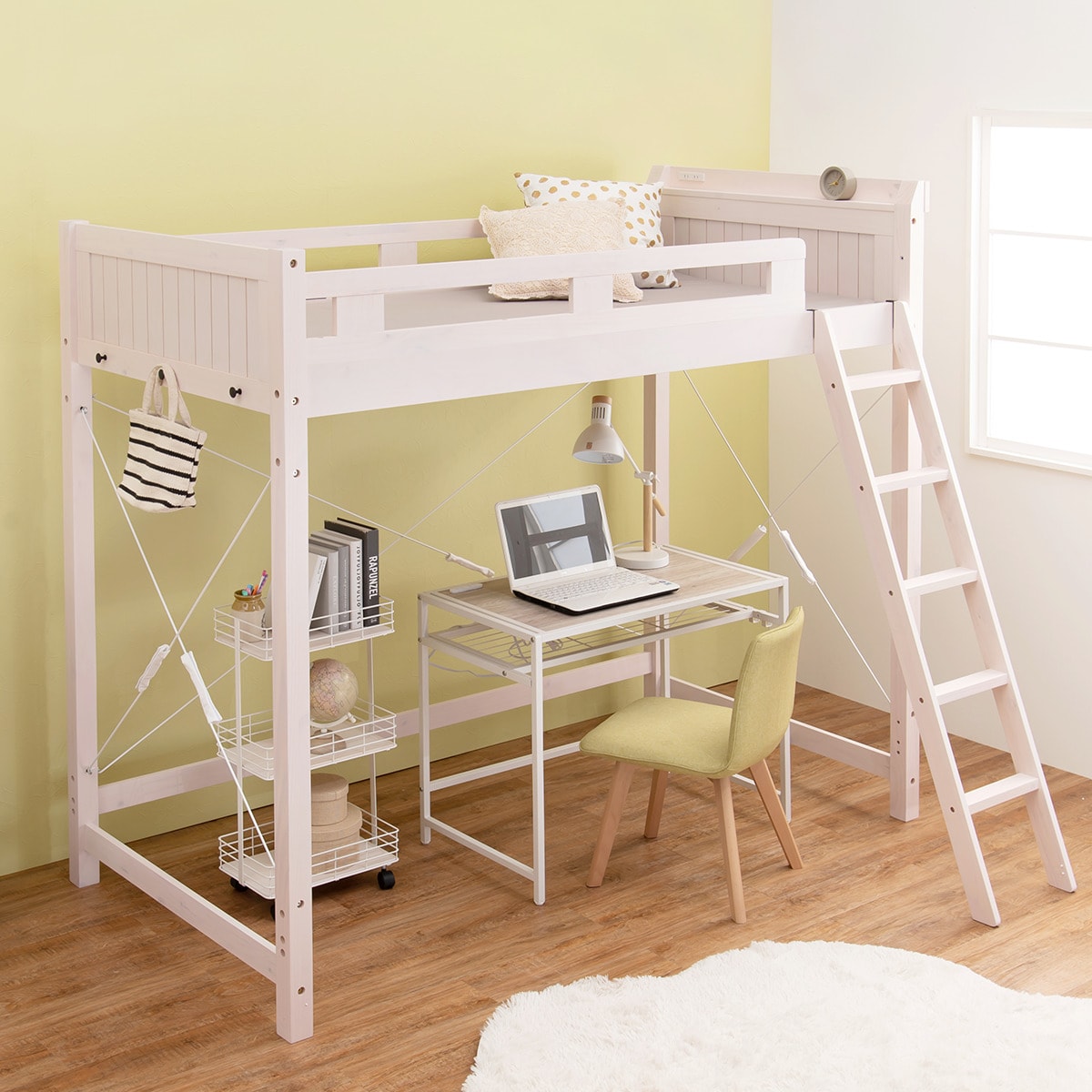 楽天市場】頑丈棚付きロフトベッド ハイタイプ （高さ186cm） ニトリ