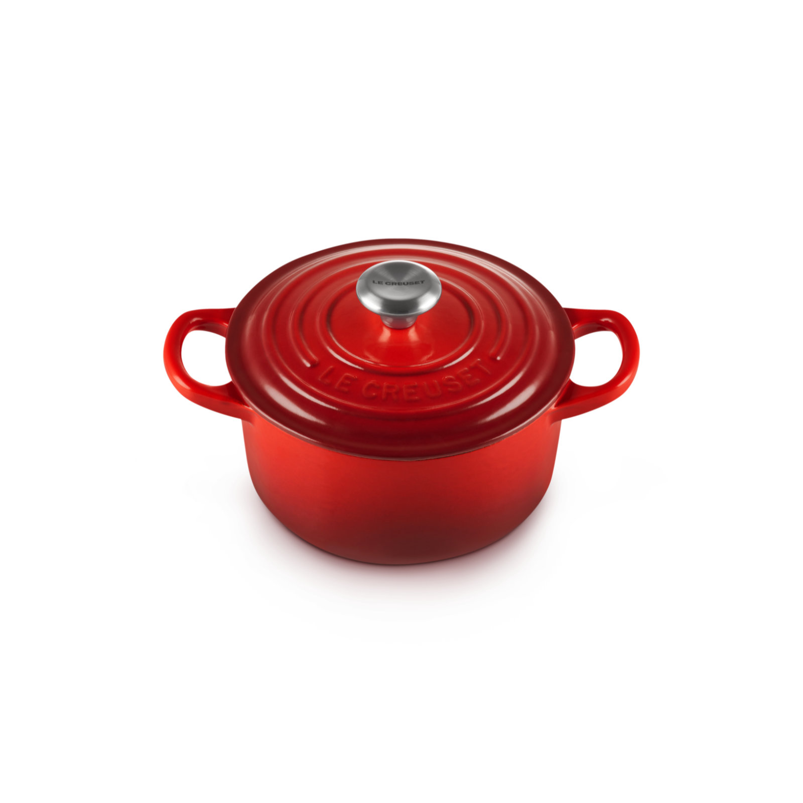 シグニチャー ココット・ロンド 14cm チェリーレッド (シルバーツマミ