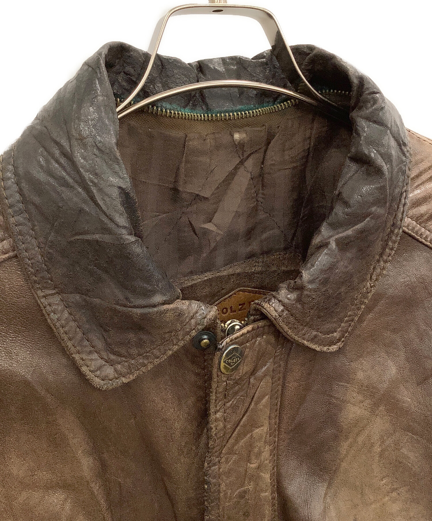 中古・古着通販】COLZER (コルザー) レザージャケット ブラウン サイズ