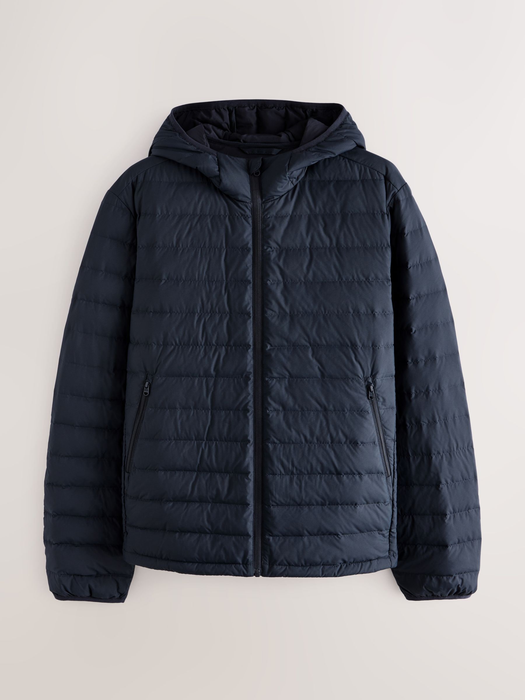 Next：日本 ネイビー ブルー - ダウンジャケット 小雨耐性 軽量 フード