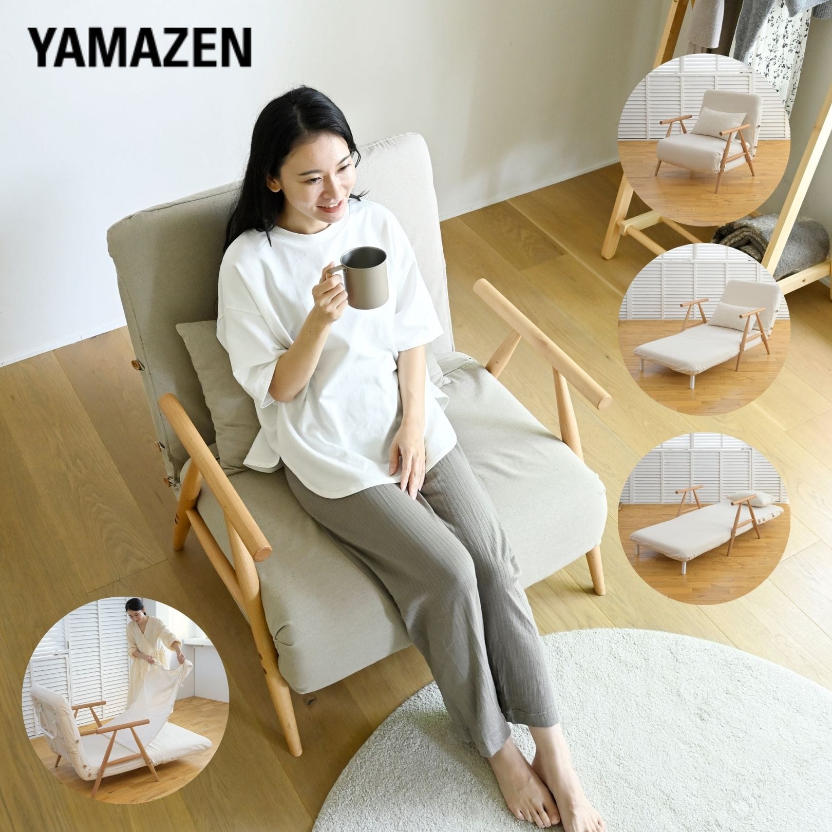 ソファベッド 折りたたみ セミシングルショート WSB-70S 山善 | 山善