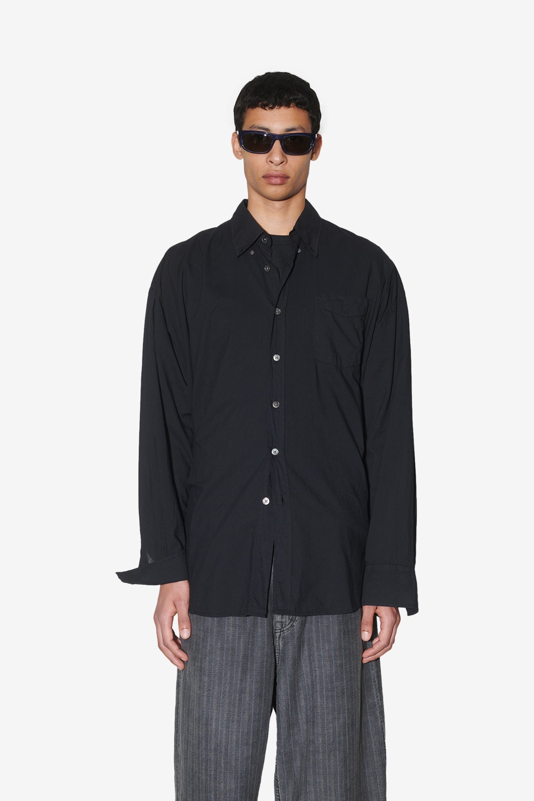 Borrowed BD Shirt in Black Voile - Our Legacy | Afura Store
