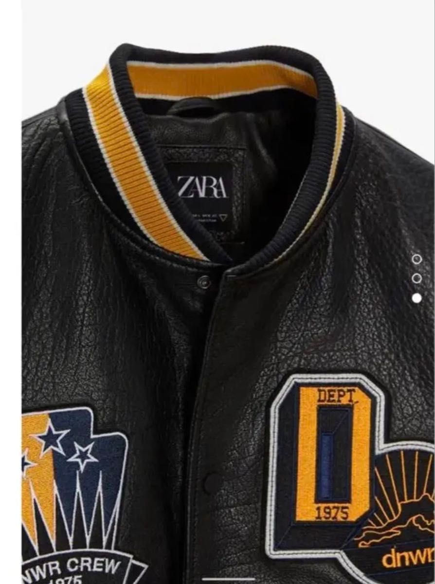 ZARA オールレザースタジャン ボンバージャケット Sサイズ｜Yahoo