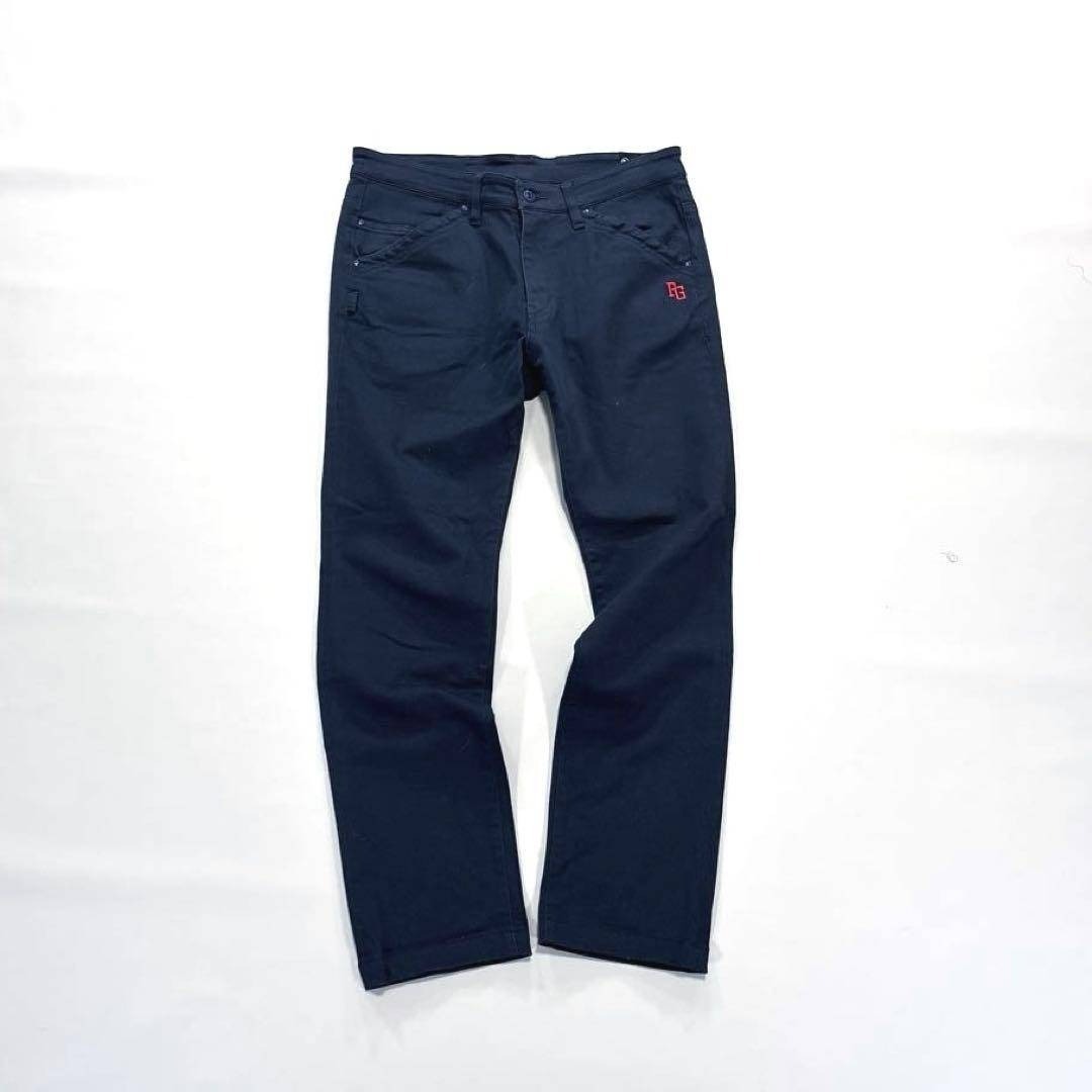 パーリーゲイツ 4/M ロングパンツ ネイビー ロゴ刺繍 オールシーズン