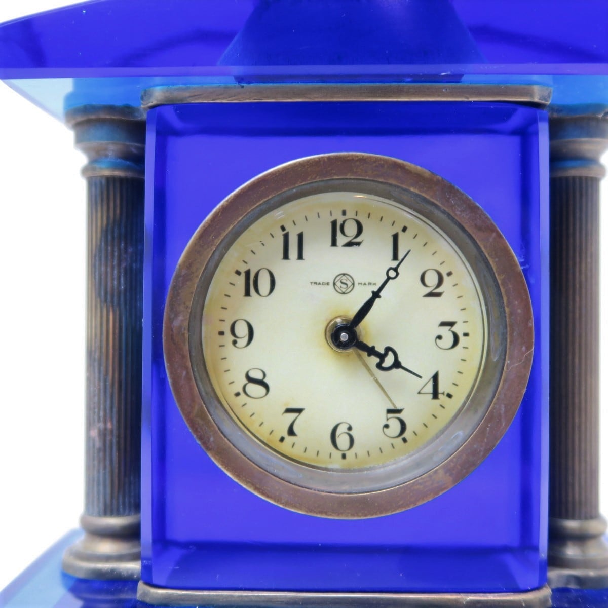 精工舎 ヨーロピアン調 青ガラス宮型置時計 | Monogokoro - モノゴコロ