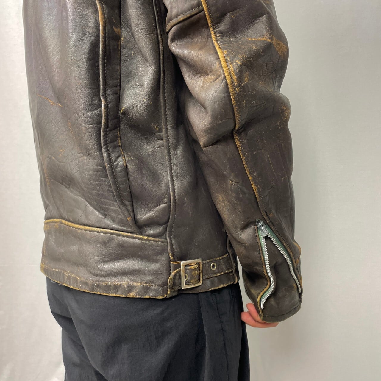 70年代 Schott ショット シングルライダースジャケット メンズL相当