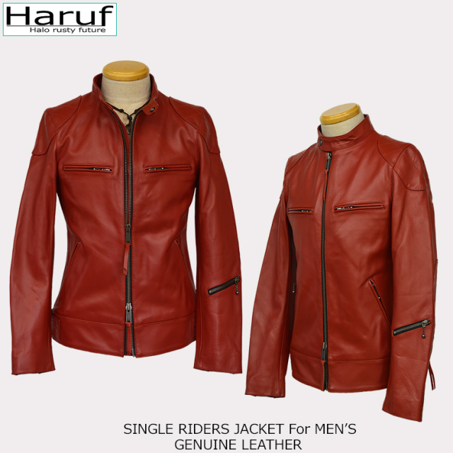 シングル ライダース 本革 ライダースジャケット メンズ レザー