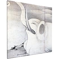 Amazon｜絵画 フレーム装飾画 伊藤若冲 象と鯨図屏風（象） キャンバス