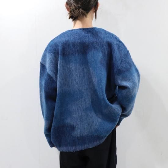 YOKE | GRADATION JACQUARD CARDIGAN(OCEAN BLUE) | グラデーション