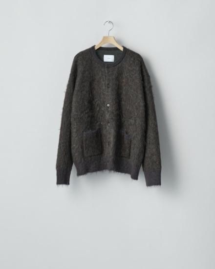 ssstein | シュタイン KID MOHAIR MIX JACQUARD KNIT CARDIGAN(BROWN