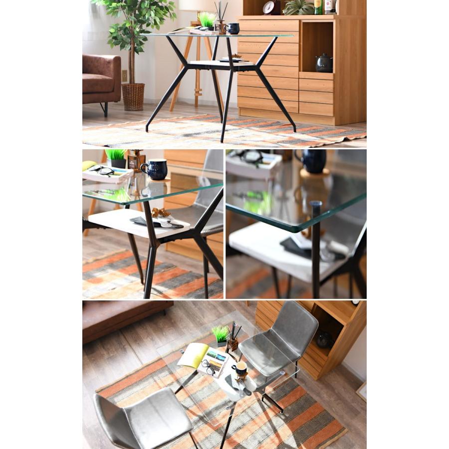 ガラステーブル ローテーブル おしゃれ 一人暮らし 幅80 奥行80 高73cm