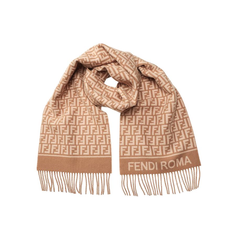 FENDI（フェンディ） マフラー レディース カシミヤ混 ズッカ柄 総柄