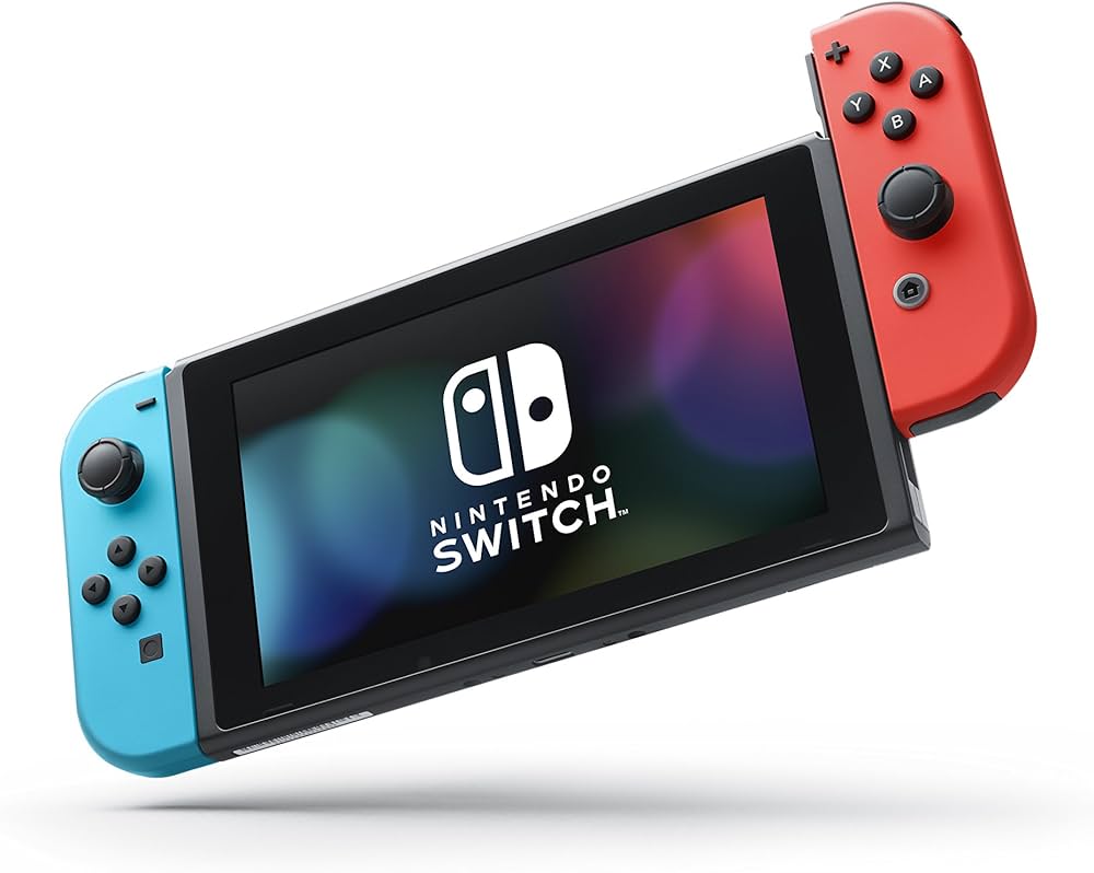 Amazon.com: Nintendo Switch with Neon Blue and Neon Red Joy‑Con V2