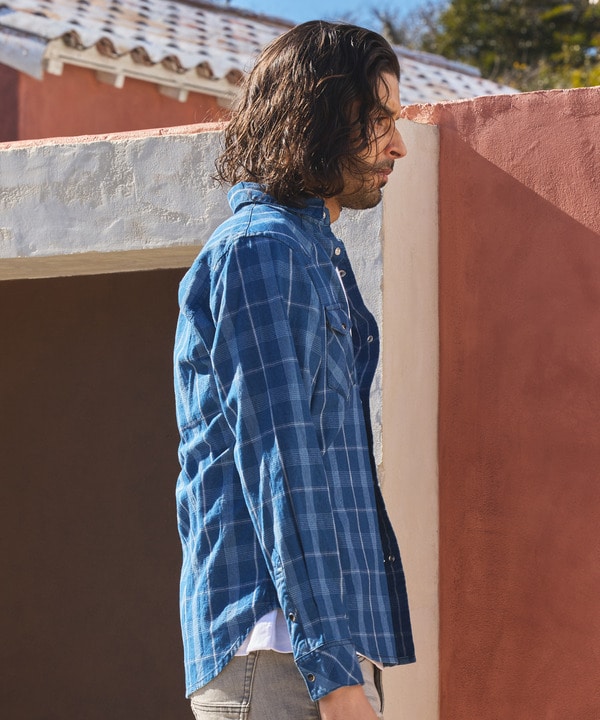 インディゴチェックウエスタンシャツ｜メンズファッション通販 MEN'S