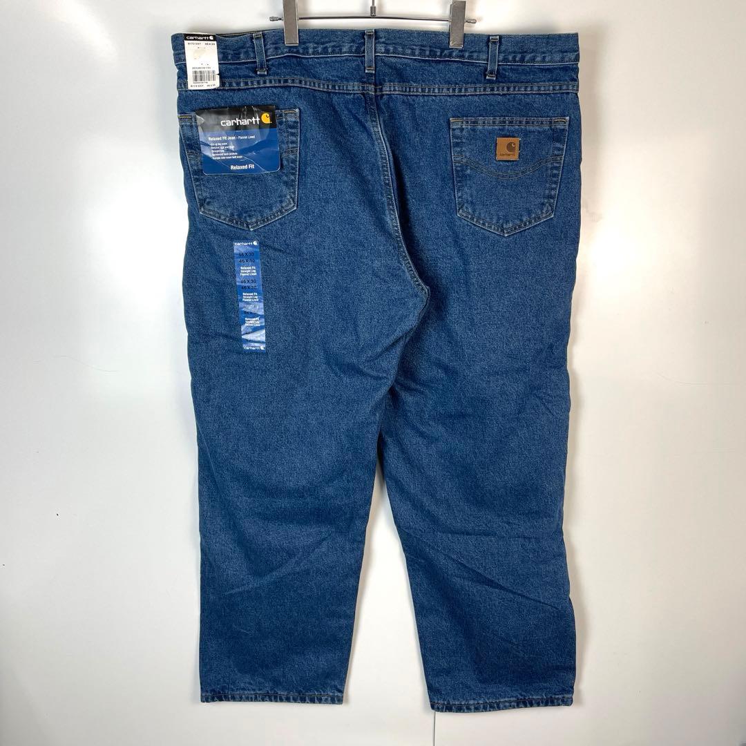 カーハートCarharttタグ付きデニムパンツ裏地チェック46x30