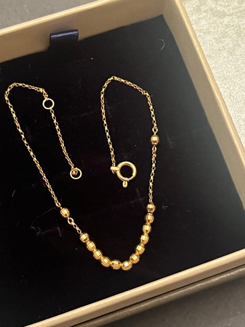 ミラーボールデザインブレスレット　k18 イエローゴールド k18 ブレスレット レディース 18金 バングル K18YG 18金 イエロー