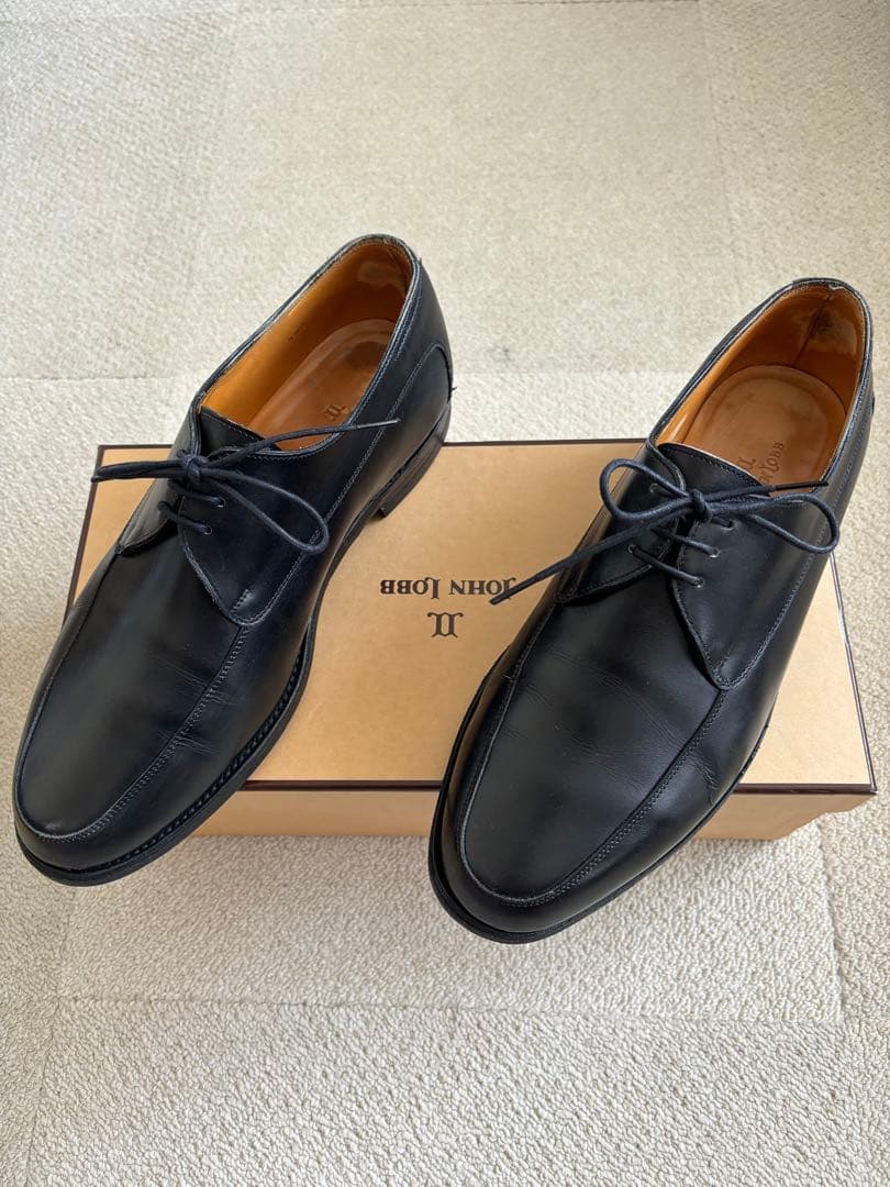【シバスカ】【JOHN LOBB】ジョンロブ Uチップ 黒 JOHN LOBB ジョンロブ】名作Uチップ外羽根シューズ靴 CHAMBORD 7 EE