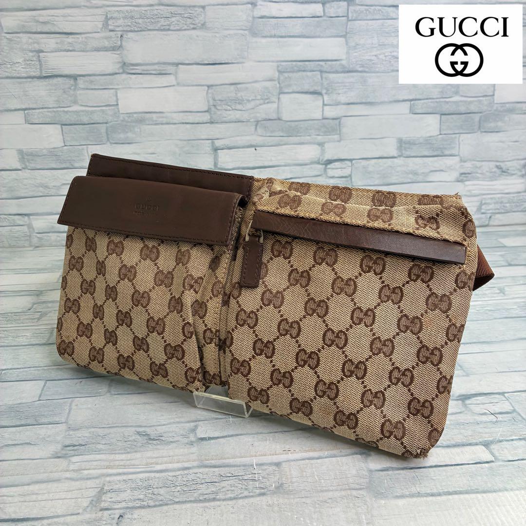 極美品　120 GUCCI グッチ　ボディバッグ　GG柄 kpg8 グッチ メンズ バッグジャンボGG スモール クロスボディバッグ | GUCCI® JP