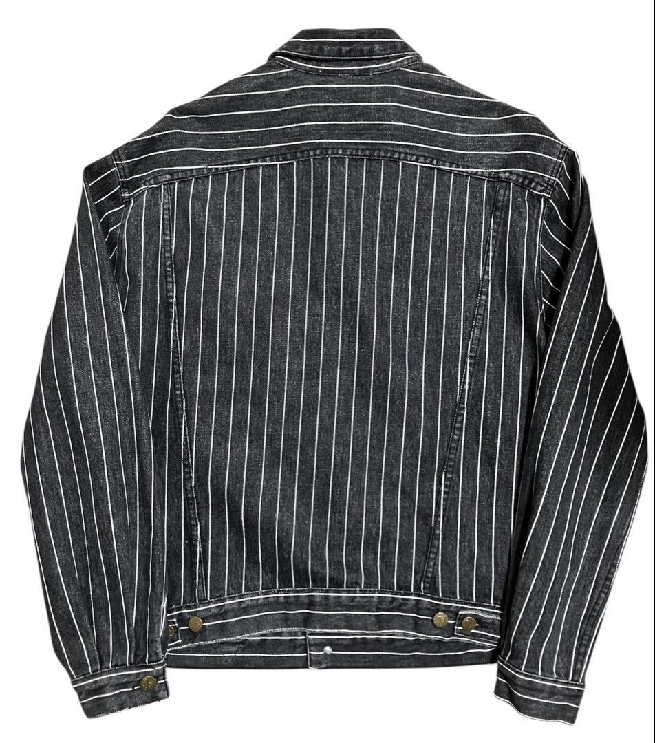 90s USA製 GUESS ゲス ストライプデニムジャケット 先染