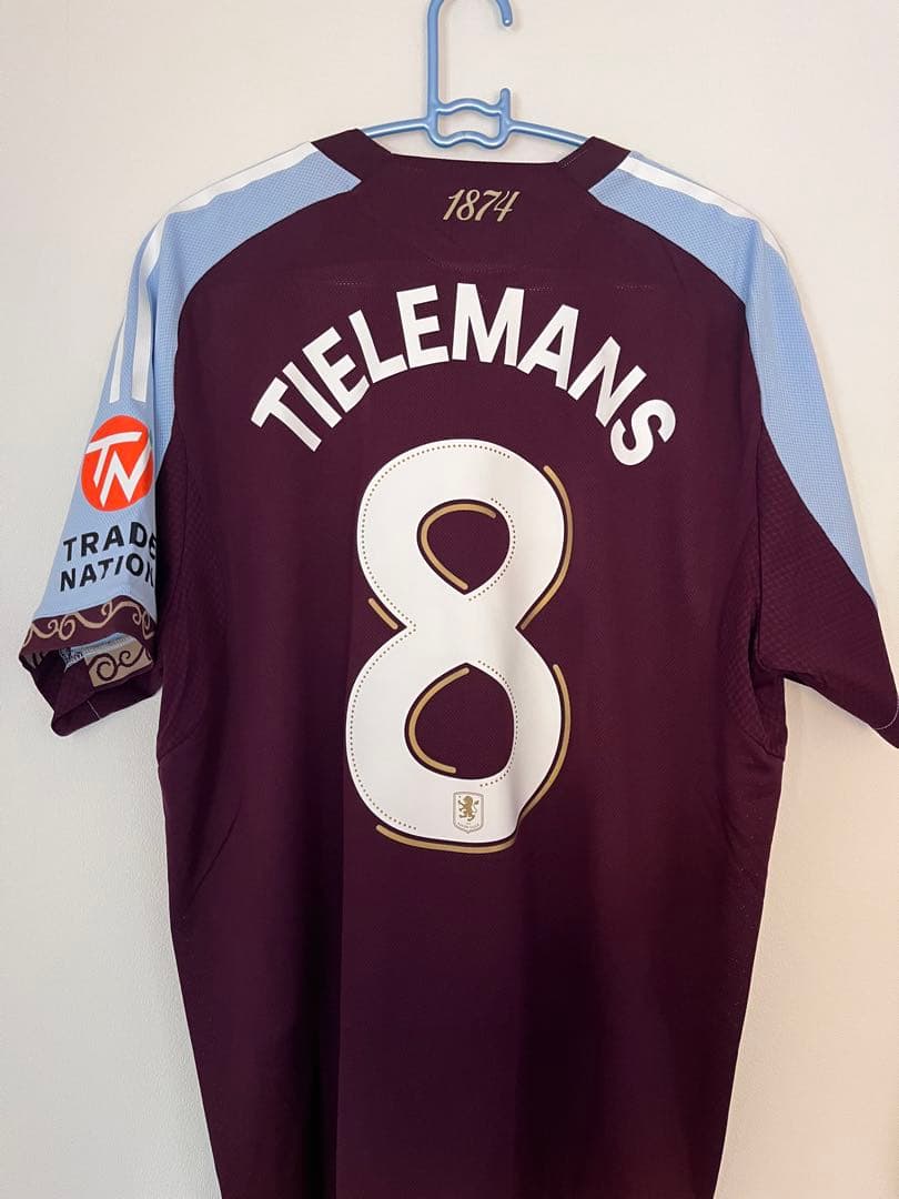 アストン・ヴィラ 25/26 オーセンティック カップ戦仕様 ティーレマンス8 アストンビラ 25-26 ホーム 半袖 ユニフォーム No.8 ティーレマンス