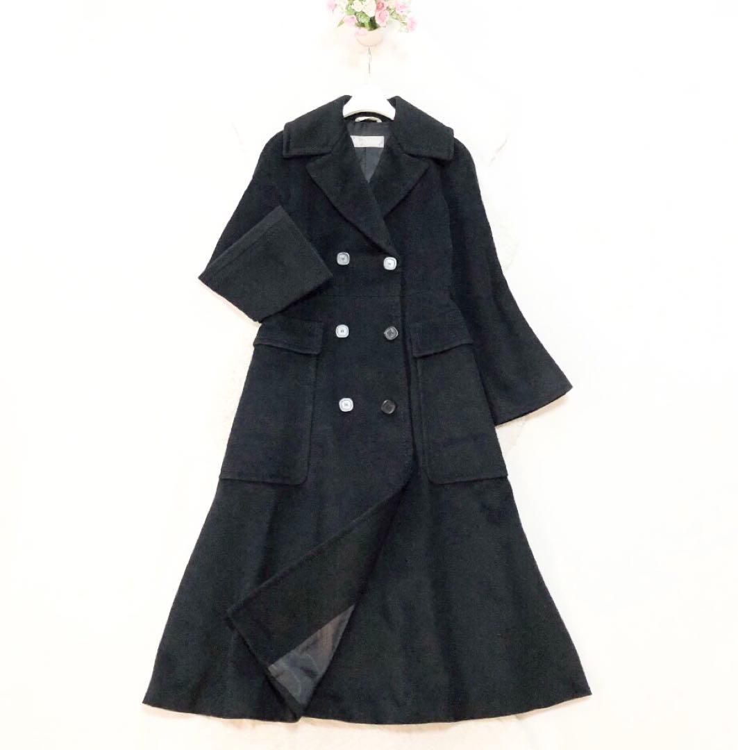 MaxMara*マックスマーラ　ロングコート　女優襟　ブラック　銀タグ 36 2026年最新】コート マックスマーラ シルバータグの人気アイテム