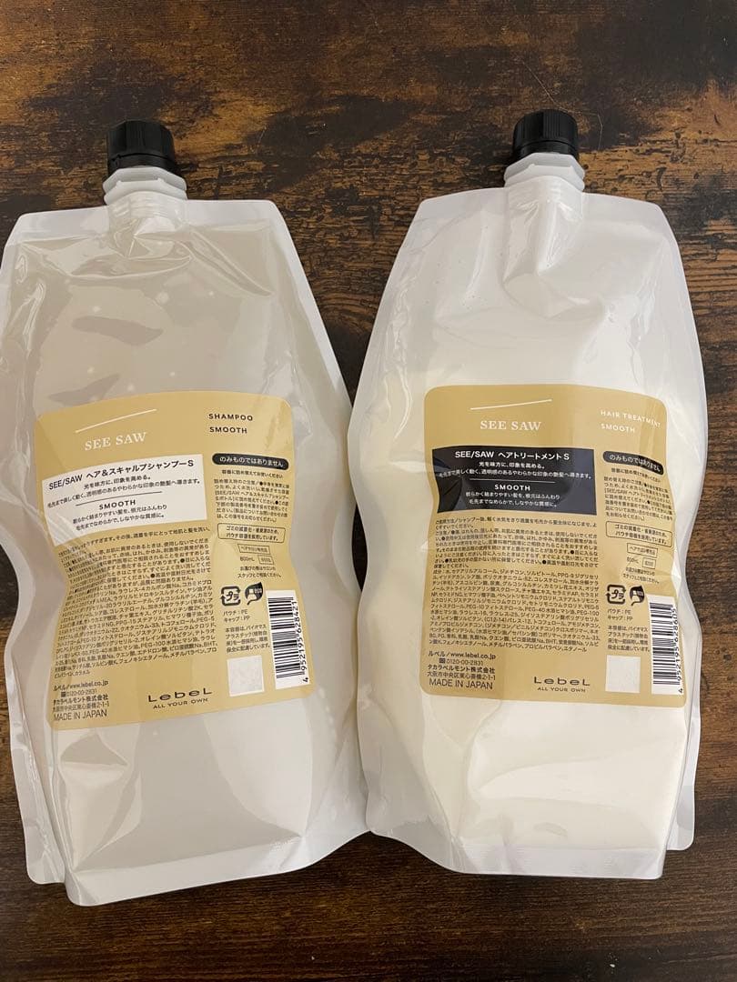 シーソー スムースシャンプー＆トリートメントセットS 800ml seesaw SEE/SAW シーソー シーソウ ヘア&スキャルプシャンプーS（スムース
