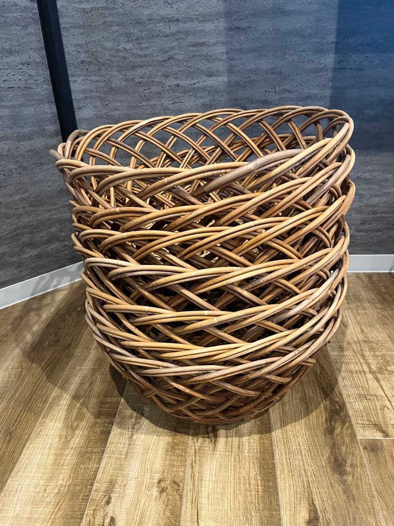 激安/アンティーク/昭和レトロ/古道具/銭湯/籐カゴ/脱衣カゴ/籠/バスケット htdd_hd3113