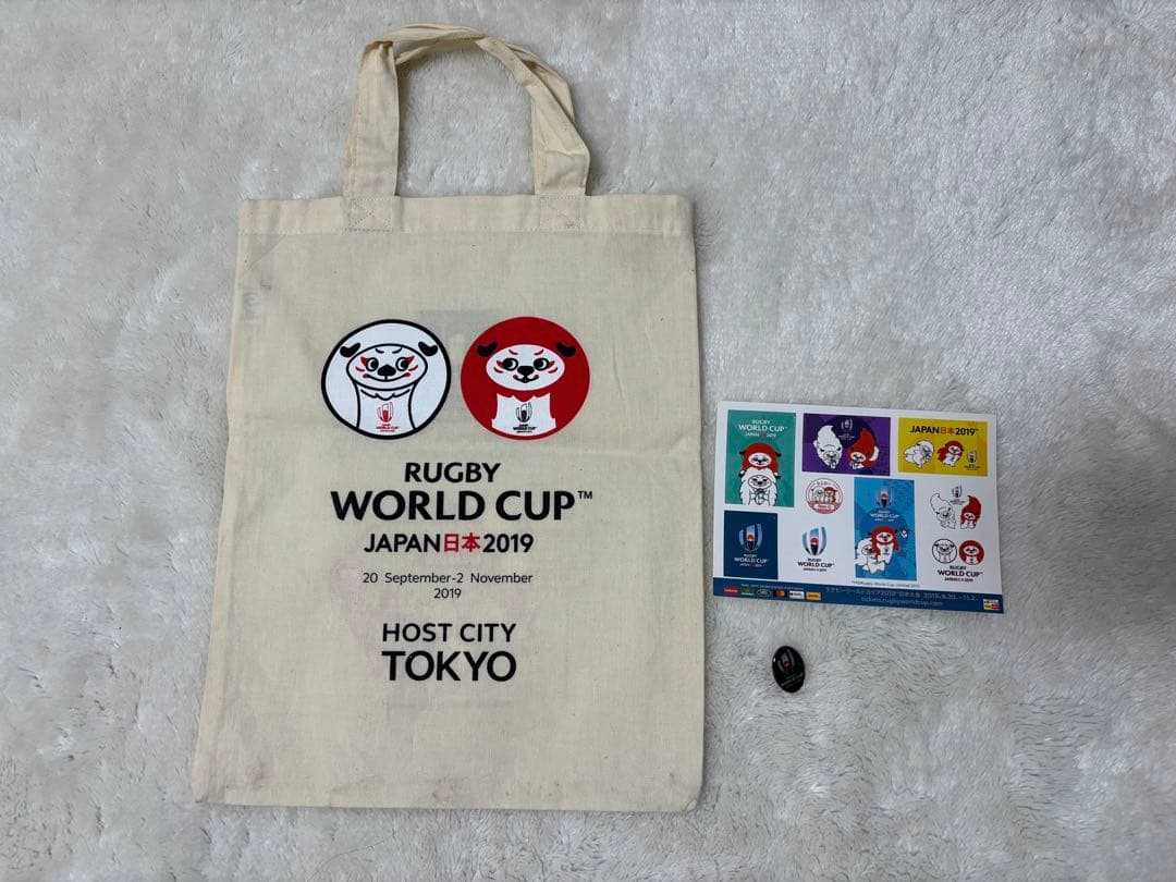 ラグビーワールドカップ2019 トートバッグ、シール、バッジ ラグビーワールドカップ2019 トートバッグ、シール、バッジ - メルカリ