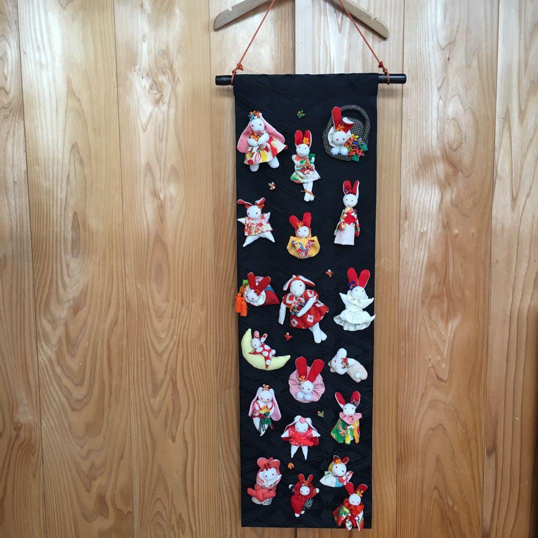 ❤️うさぎさん19匹の手作りタペストリー❤️ 楽天市場】ミニタペストリー 月うさぎ | キット パッチワーク キルト